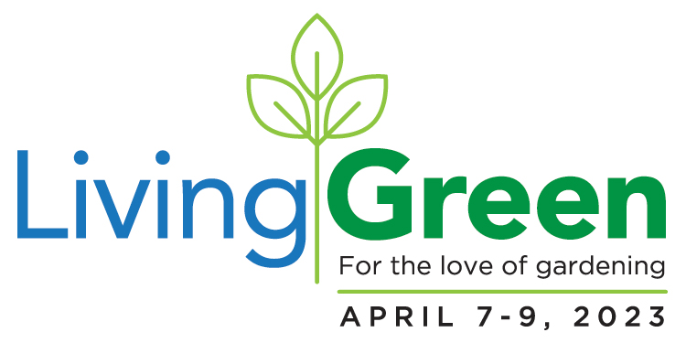 Logo for Winnipeg garden show, Living Green, April 7-9, 2023